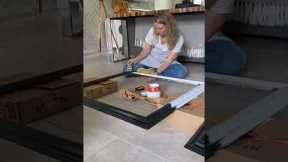 2 step faux wood painting #fauxfinish #artandcraft #thrifting #easyart #antiquing #diyhome