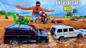 Rc Scorpio , bolero Vs Rc Bikes in mud Track