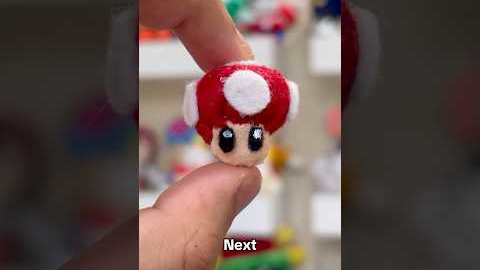 Making a SUPER MUSHROOM 🍄 #supermario #plush #mini #hobbies #crafts