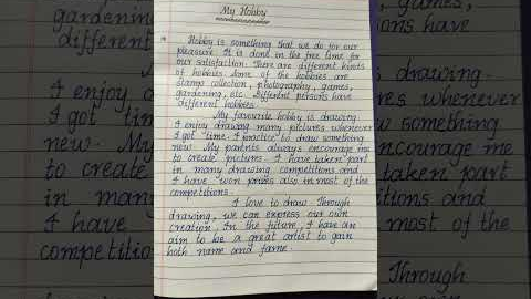 Essay on My Hobby in English #essaywriting #howtowrite #myhobby #hobby #essay #essaytyper #write diy