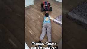 Traxxas Xmaxx pulls 8 year old! #traxxas #xmaxx #rc #epic #shorts