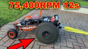 OverVolted 12s Traxxas Funco - Do NOT do this to your RC Car (it exploded)