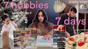 I tried 7 HOBBIES for 7 DAYS to stop doom scrolling 🏞️🎳🧘🏻‍♀️ | bookmas day 5