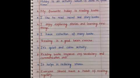 My hobby essay l 10 lines on my hobby l my hobby l speech on my hobby