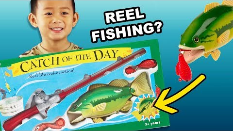REEL FISHING! Catch of the Day Toy with Bass Fish