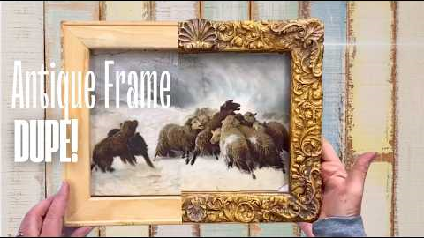 DIY Antique Frame Dupe | IOD Trimmings 4 Mould Tutorial for a Stunning Gallery Wall