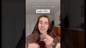 3 cheap things to buy to start your ✨creative era #creative #hobbies #moneysavingidea