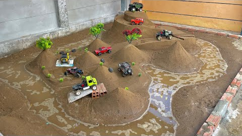 Crazy RC Cars Battle Through Mud & Water to Climb the Mountain! 🚙💦