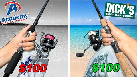 $100 Academy vs Dick’s Budget Fishing Challenge (Saltwater)