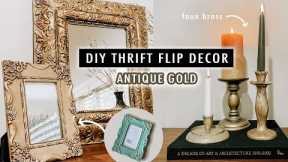 DIY THRIFT FLIP Antique Gold Decor (Testing Techniques and Paints) | XO, MaCenna