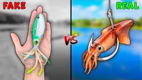 Real vs Fake Salt Water Fishing Challenge