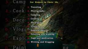 Top 10 hobbies for women in their 30s #shortsfeed #habits #hobbies #women #girls #facts #motivation