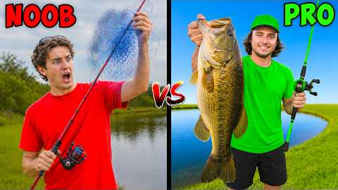 Noob vs Pro Fishing Challenge
