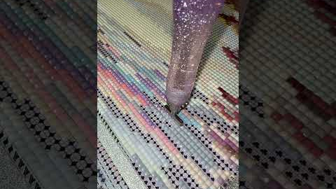 Pretty colour combo 💜✨ #asmr #diamondpainting #diamondart