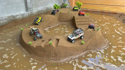 Mini RC Cars Battle Through Dangerous Island Roads!