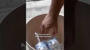 Why You Should Fill Flower Pots With Empty Water Bottles