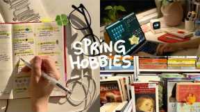 hobbies in spring: messy art, thrifted books & my journal routine