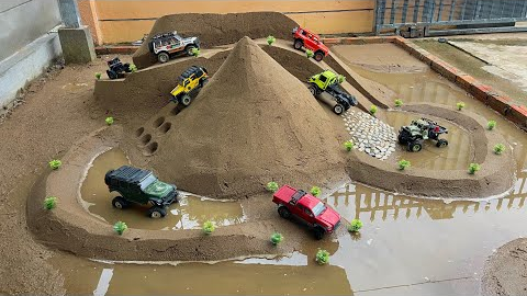 RC Off Road Cars Battle Through Extreme Mountain & Water Obstacles! 🚙💦🏔️