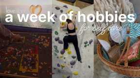 a week of hobbies as a girl prioritizing self care and trying new things to reduce burnout 🫧