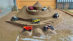 RC Cars Battle to Conquer the Giant Sand Mountain!